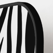 Aangepaste naam Zebra Dierenbeschermingspatroon Kl Pickleball Paddle (Links Detail)