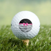 Aangepaste naam zebra gestreepte roze boog golfballen (Insitu Shirt)