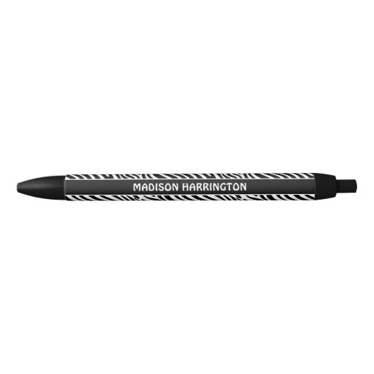Aangepaste naam zebra patroon zwarte inkt pen (Voorkant)