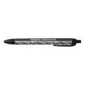 Aangepaste naam zebra patroon zwarte inkt pen (Bodem)