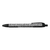 Aangepaste naam zebra patroon zwarte inkt pen (Bovenkant)