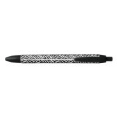 Aangepaste naam zebra patroon zwarte inkt pen (Achterkant)