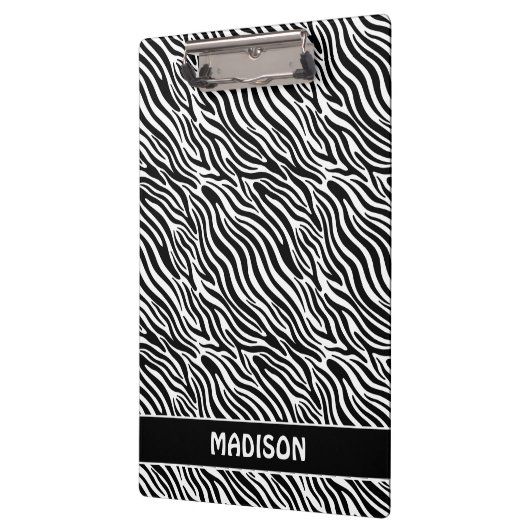 Aangepaste naam zebrapatroon klembord (Links)