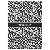 Aangepaste naam zebrapatroon klembord (Achterkant)
