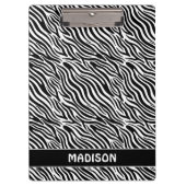 Aangepaste naam zebrapatroon klembord (Voorkant)