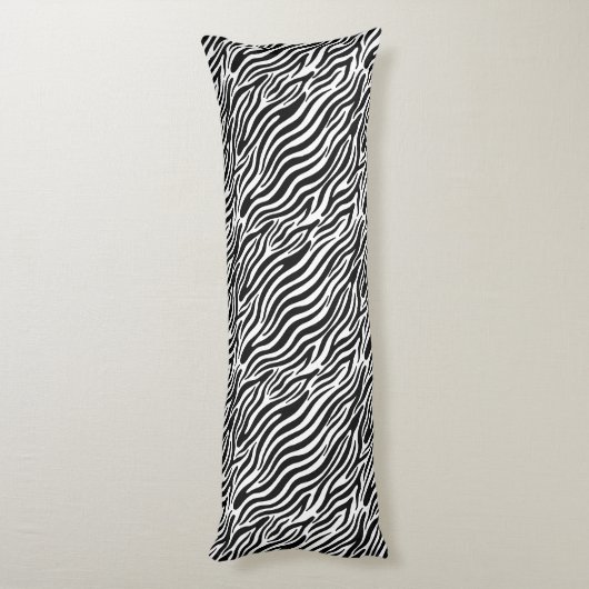 Aangepaste naam zebrapatroon lichaamskussen (Achterkant (Verticaal))