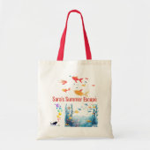 Aangepaste naam Zeeleven Zomer Strandtas Tote Bag (Voorkant)