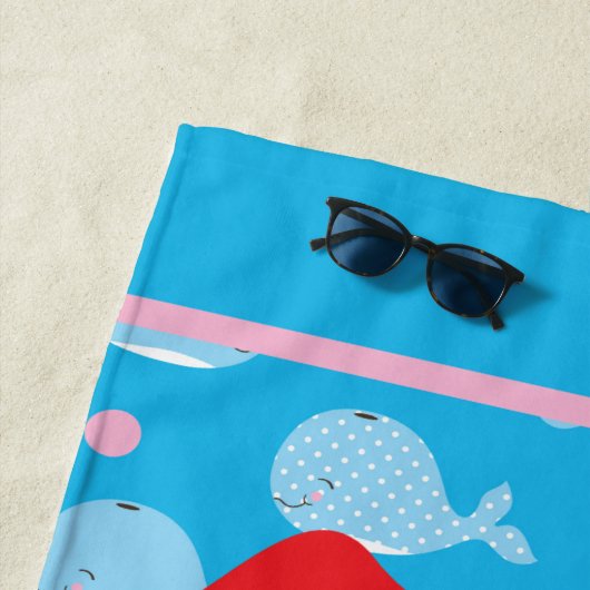 Aangepaste naam Zeilboot Kind's Boy's Strandlaken (In situ)