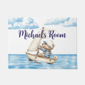 Aangepaste naam Zeiler Teddy Bear Deurmat (Voorkant)