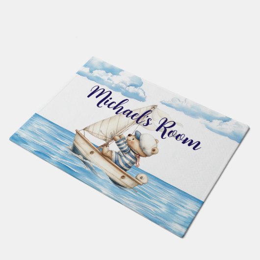 Aangepaste naam Zeiler Teddy Bear Deurmat (Schuin)