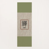 Aangepaste naam Zen groen bruine boerlap print yog Yogamat (Achterkant)