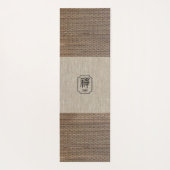Aangepaste naam Zen Om burlap tatami print rustic  Yogamat (Achterkant)
