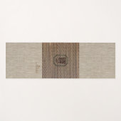 Aangepaste naam Zen Om burlap tatami print rustic  Yogamat (Voorkant (horizontaal))