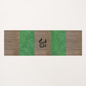 Aangepaste naam Zen Om Green Grass Tatami Print Ru Yogamat (Achterkant (horizontaal))