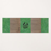 Aangepaste naam Zen Om Green Grass Tatami Print Ru Yogamat (Voorkant (horizontaal))