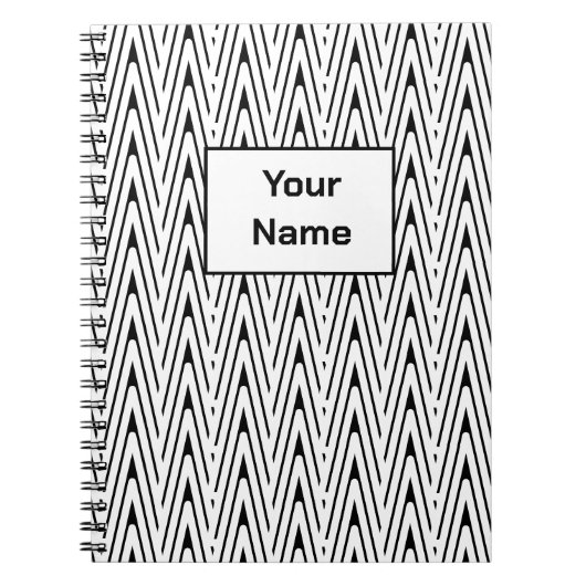 Aangepaste naam Zig Zag Spiral Photo Notitieboek (Voorkant)