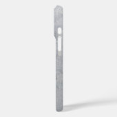 Aangepaste Naam Zilveren Glitter & Blauwgroen Stre Case-Mate iPhone Case (Achterkant / Links)