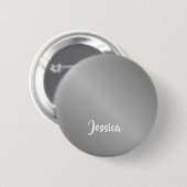 Aangepaste naam zilveren verloop ronde button 5,7 cm (Voorkant /achterkant)