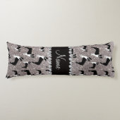 Aangepaste naam zilverglitter boston shiier lichaamskussen (Voorkant)