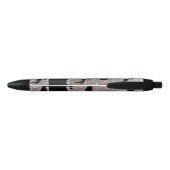 Aangepaste naam zilverglitter boston shiier zwarte inkt pen (Achterkant)
