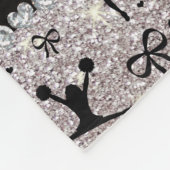 Aangepaste naam zilverglitter cheerlead fleece deken (Hoek)
