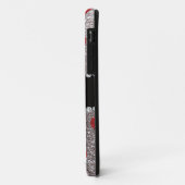 Aangepaste naam zilverglitter rode harten Case-Mate iPhone case (Achterkant/links)