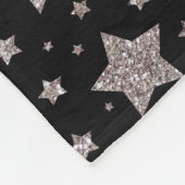 Aangepaste naam: zilverglitter sterren en manen fleece deken (Hoek)