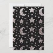 Aangepaste naam: zilverglitter sterren en manen kaart (Achterkant)