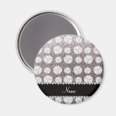 Aangepaste naam: zilverglittervolleyballen magneet (Voorkant / Achterkant)