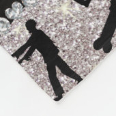 Aangepaste naam: zilverglitterzombies fleece deken (Hoek)