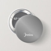 Aangepaste naam zilvergradiënt ronde button 5,7 cm (Voorkant /achterkant)