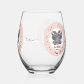 Aangepaste Naam Zodiac Sign Gemini Wijnglas Zonder Voet (Rechts)