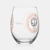 Aangepaste naam Zodiac Sign Libra Wijnglas Zonder Voet (Rechts)