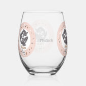 Aangepaste naam Zodiac Sign Vissen Wijnglas Zonder Voet (Voorkant)