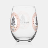 Aangepaste Naam Zodiac Sign Waterman Wijnglas Zonder Voet (Voorkant)