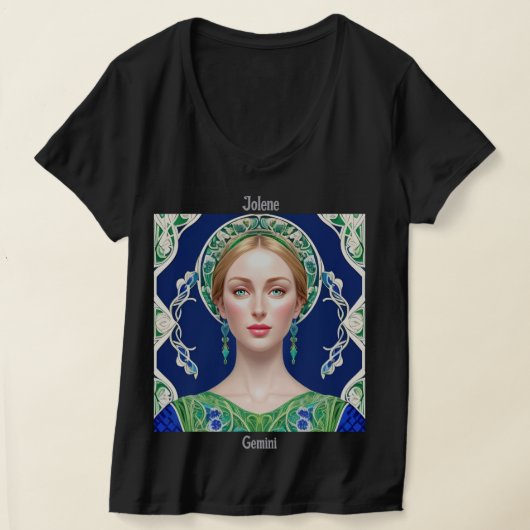 Aangepaste naam Zodiac teken Vrouwen V-hals T-shirt (Laagn)