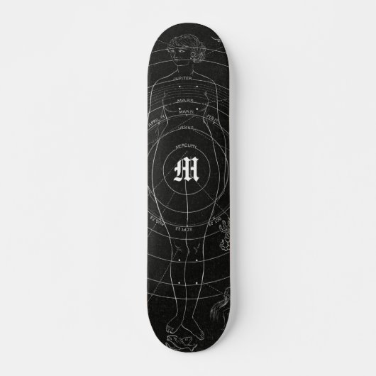 Aangepaste naam Zodiac Western Gothic Persoonlijk Skateboard (Voorkant)