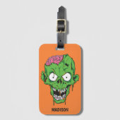 Aangepaste naam Zombie Bagagelabel (Voorkant (verticaal))