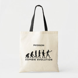 Aangepaste naam Zombie Evolution-canvas tassen
