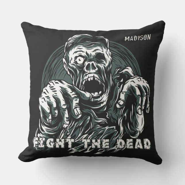 Aangepaste naam: Zombie gooit kussens (Voorkant)