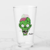 Aangepaste naam Zombie pint glas (Voorkant)