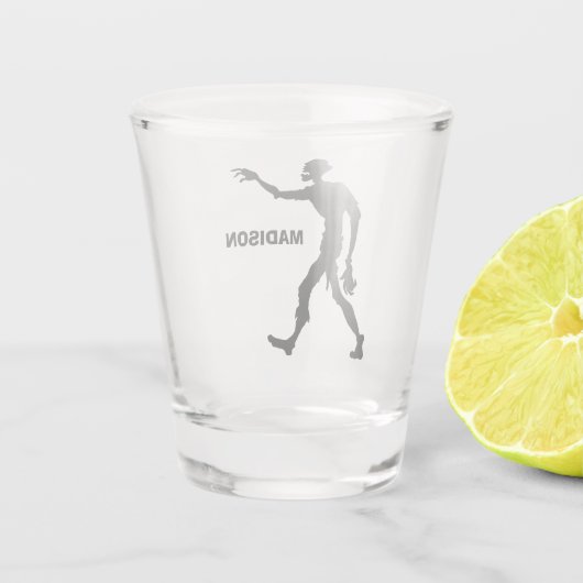 Aangepaste naam Zombie shot glas (Achterkant)