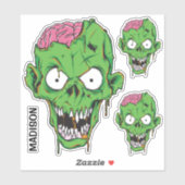 Aangepaste naam Zombie-stickers Sticker (Vel)
