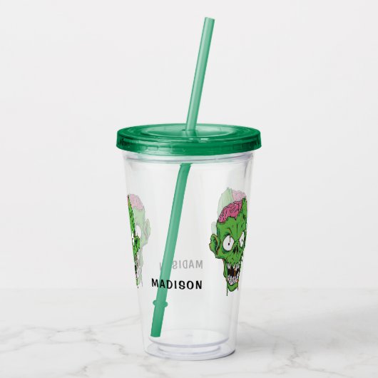 Aangepaste naam Zombie-tumblers Acryl Drinkbeker (Achterkant)