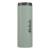 Aangepaste naam Zombie Woman & kleurentummer Thermosbeker (Achterkant)