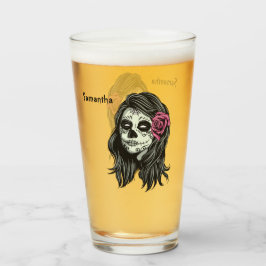 Aangepaste naam Zombie Woman pint glass Glas