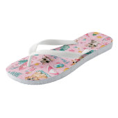 Aangepaste naam zomer huisdieren flip flops cute h (Schuin)
