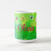 Aangepaste naam zomer vibe koffiemok (Center)