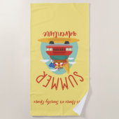 Aangepaste naam zomeravontuurvakantie strandlaken (Voorkant)