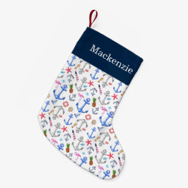 Aangepaste naam zomerpatroon kleine kerstsok